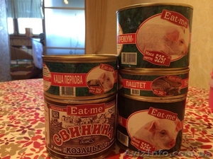 Продам тушенку,  печеночный паштет,  кашу со свининой  #1297859