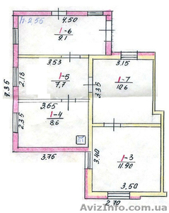 Немешаево - центр. Срочно продам пол дома 55 кв.м/10 соток... #1302909