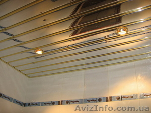  Зеркальные реечные потолки не боящиеся воды и влаги. #1309528