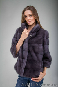Норковая шуба Премиум класса. Гранит поперечка. #1308582