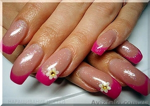 наращивание ногтей лунный френч Оболонь #1309615