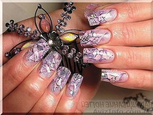 Наращивание ногтей в Святошинском районе,  выезд мастера на дом.  #1309810