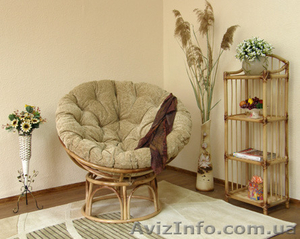 круглые кресла папасан из ротанга #1311555