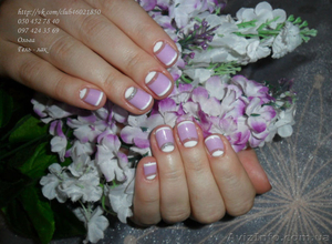 Укрепление ногтей биогелем,  маникюр. #1326329