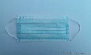Маски медицинские трехслойные,  производство Китай #1326069