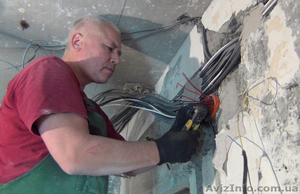 Замена,  монтаж проводки в квартире с минимумом пыли. Киев. #807992