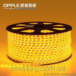 Светодиодный дюралайт SMD3528 квадратный желтый #1329455