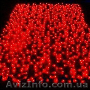 Штора неоновая,  600 лампочек,  3, 0х2, 0 м #1330100