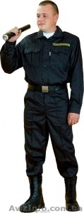 Костюм ОХРАНА (бр+кур),  смесовая,  черный #1319873