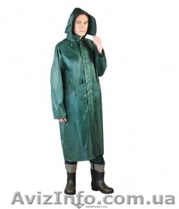 Плащ влагозащитный,  ПВХ+полиэстер,  PPNP,  цвет: зеленый #1319844