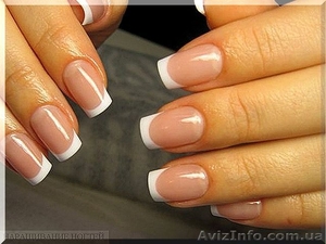 Наращивание ногтей французский маникюр Контрактовая #1324857