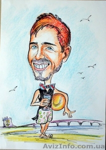 лучший подарок к празднику портрет,  шарж или картина #1333305