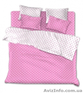 Комплекты постельного белья недорого – Розовые горохи  #1342185