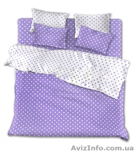 Постельное белье из поплина Фиолетовые горохи #1342183