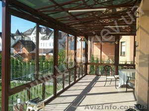 Остекление террас в Киеве раздвижными конструкциями. #1354377