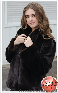 Полушубок из норки блэкглама велюр по акционной цене #1354933