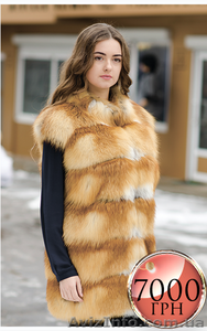 Жилет из рыжей лисы по акционной цене #1354929
