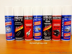 Технические аэрозоли,  автохимия компании SKYLAND GROUP (смазки,  очистители). #1347472