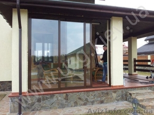 Алюминиевые раздвижные системы для террас и балконов. #1354385