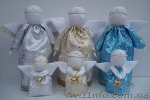 Новогодние Ангелочки. Пара оберегов для друзей и близких.Мотанка. #1344349