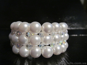 Браслет женский с жемчугом в серебре. #1350617