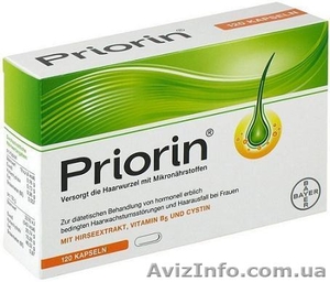 Приорин - витамины от выпадения волос 120 капсул #1344650