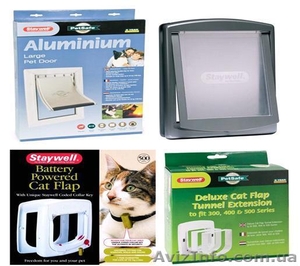 Дверь для собаки,  окошко для кошки,  врезные,  автоматические #1365800