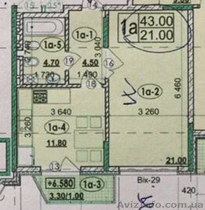 1 кімнатна квартира в Парковій зоні #1359340