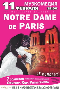 Билеты на мюзикл Notre Dame de Paris #1362654