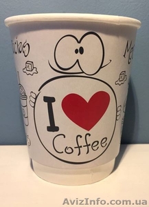 Продам бумажный стаканчик двухслойный (двубортный) 250 мл #1356050