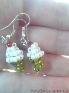  серьги из бисера (hand-made) #1359804