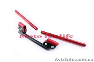 Руль универсальный на мопед, скутер,  мотороллер (стайлинговый) (красный) 380 грн. #1363219