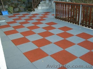 Уличная резиновая плитка. #1371637
