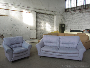 Диван+кресло кожаные в прекрасном цвете без единого дефекта из германи #1370294