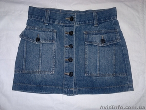 Юбка джинсовая с пуговицами,  р-р 42-44 #1373380