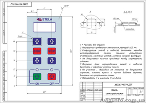 Печать многоцветная(сеткография) на пленке Orafol,  Oracal. Клавиатуры мембранные #1378245
