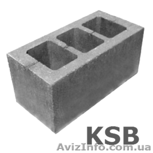 Шлакоблок усиленный м75 стеновой перрегородка 190х190х390 мм киев от завода #1374229