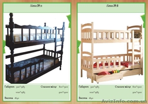 Деревянные двухъярусные кровати из массива ольхи #1396968