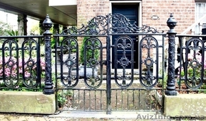 Скамейки,  фонари литые,  отливки столбиков,  решеток,  оград,  забора,  литье металла #1385122