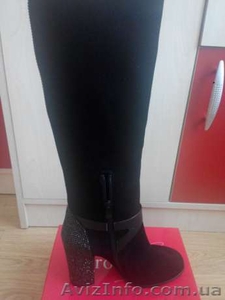 Сапоги женские демисезонные из натурального замша #1396453