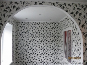 Поклейка обоев, покраска, штукатурка, стены, потолок. #1389047