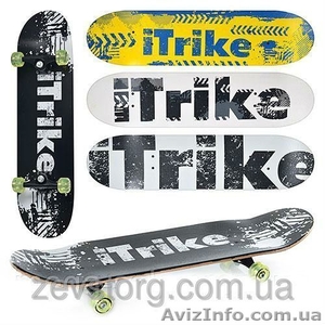 Скейт Itrike спортивный полупрофессиональный (скейтборд) #1416009