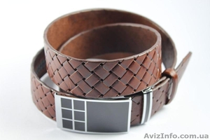 Продам плетёный мужской ремень кожа,  оптом #1421470