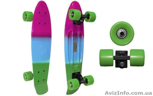 Скейтборд/скейт Penny Board Fades Градиент/Мультиколор (Пенни борд) #1416054