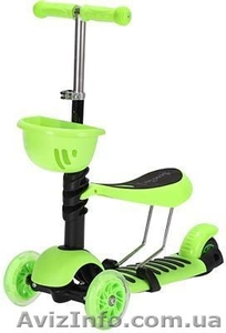 Самокат Scooter 3в1 салатовый #1416078