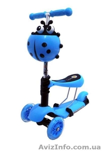 Музыкальный самокат Scooter Micro Mini 80 голубой #1416080