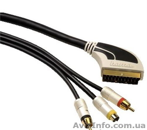 Кабель HAMA Home Theat Metal SCART/2 RCA+S-VHS 2м In/Out #1420213