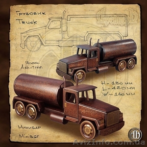 Сувенирный мини бар из дерева Автомобиль грузовой #1423683