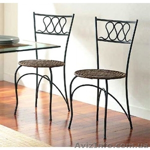 Кованый стул со спинкой КСС5. Кованая мебель купить  #1403342