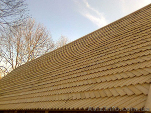 Кровля и фасад из деревянной черепицы(гонт, шиндель) #1417319